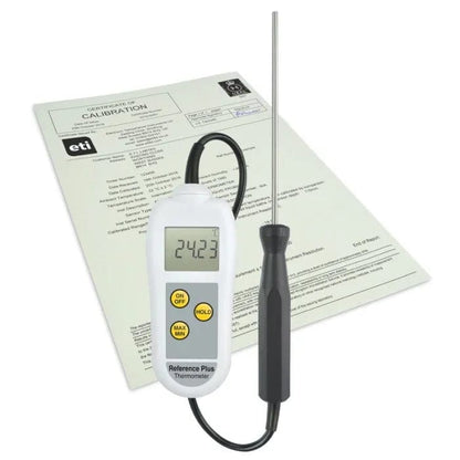 Un thermomètre numérique Thermometre.fr sur une feuille de papier.